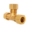 Everflow 1/2" O.D. COMP Tee Pipe Fitting; Lead Free Brass C64-12-NL